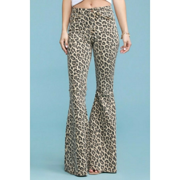 ♥️18W Plus Sz♥️Judy Blue Leopard High Waist Flare - Picture 3 of 9